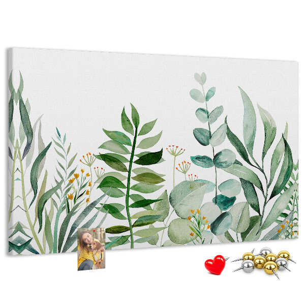 Panou din pluta Frunze tropicale în nuanțe delicate