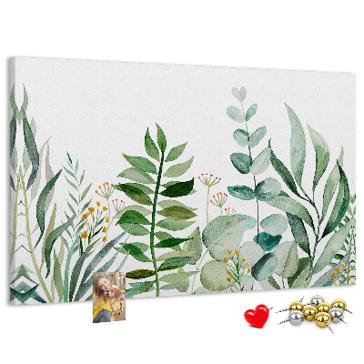 Panou din pluta Frunze tropicale în nuanțe delicate