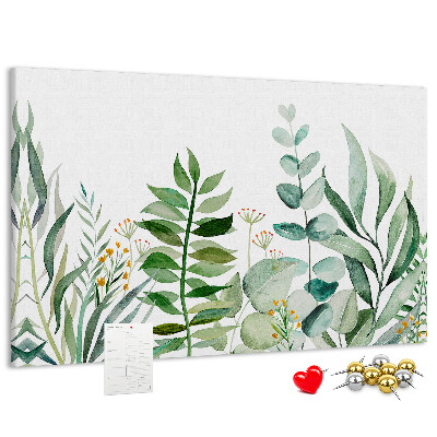 Panou din pluta Frunze tropicale în nuanțe delicate