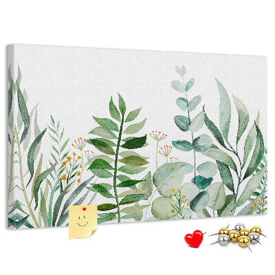 Panou din pluta Frunze tropicale în nuanțe delicate