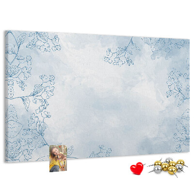 Panou de pluta Accente florale delicate pe fundal