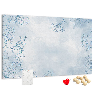 Panou de pluta Accente florale delicate pe fundal