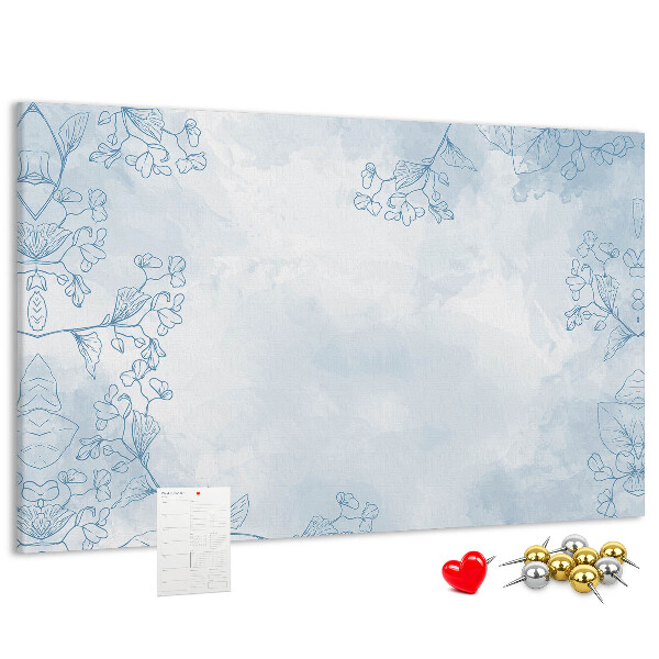 Panou de pluta Accente florale delicate pe fundal