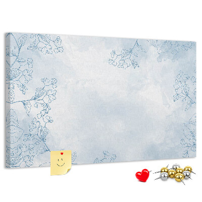 Panou de pluta Accente florale delicate pe fundal