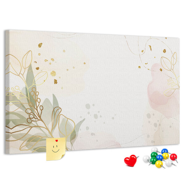 Panou de pluta Flori delicate pe un fundal pastel