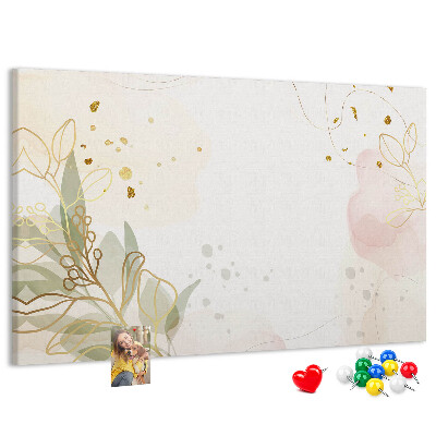 Panou de pluta Flori delicate pe un fundal pastel