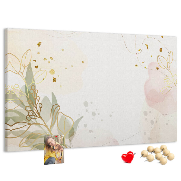 Panou de pluta Flori delicate pe un fundal pastel