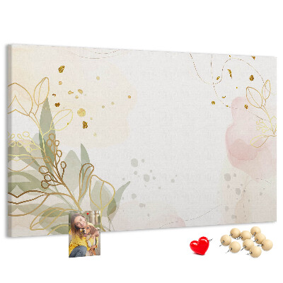 Panou de pluta Flori delicate pe un fundal pastel