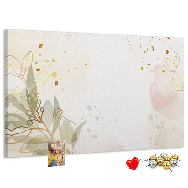 Panou de pluta Flori delicate pe un fundal pastel