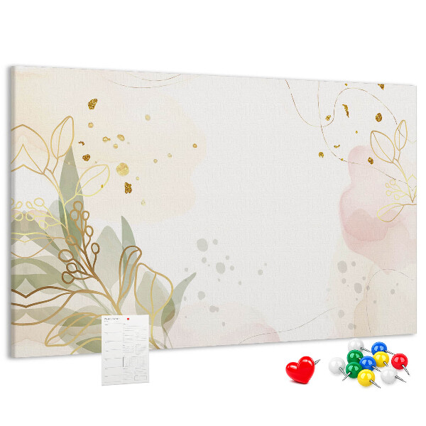 Panou de pluta Flori delicate pe un fundal pastel