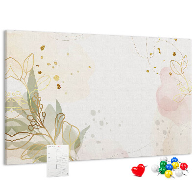 Panou de pluta Flori delicate pe un fundal pastel