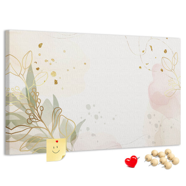 Panou de pluta Flori delicate pe un fundal pastel