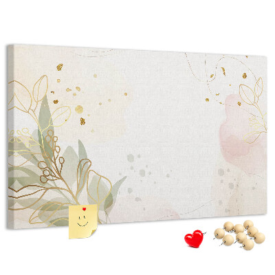 Panou de pluta Flori delicate pe un fundal pastel