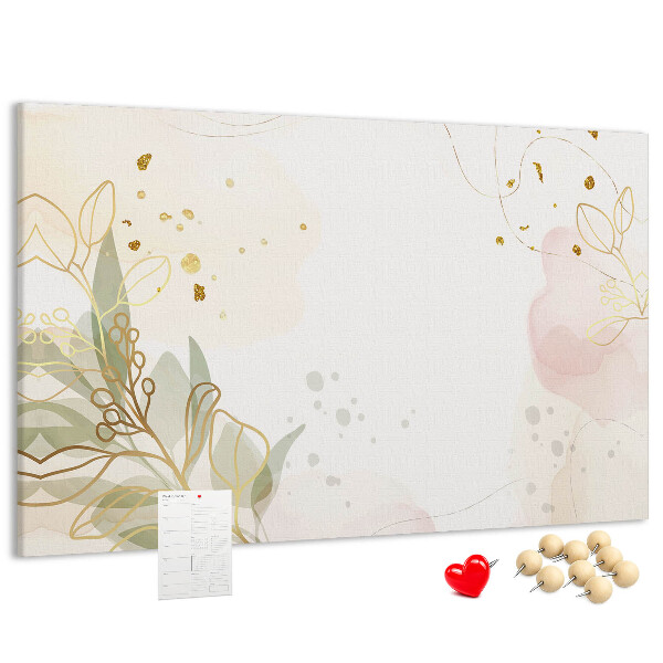 Panou de pluta Flori delicate pe un fundal pastel