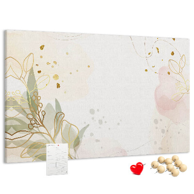 Panou de pluta Flori delicate pe un fundal pastel