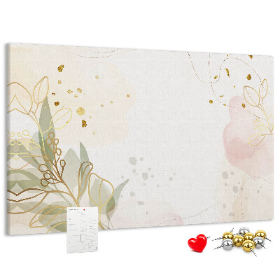 Panou de pluta Flori delicate pe un fundal pastel