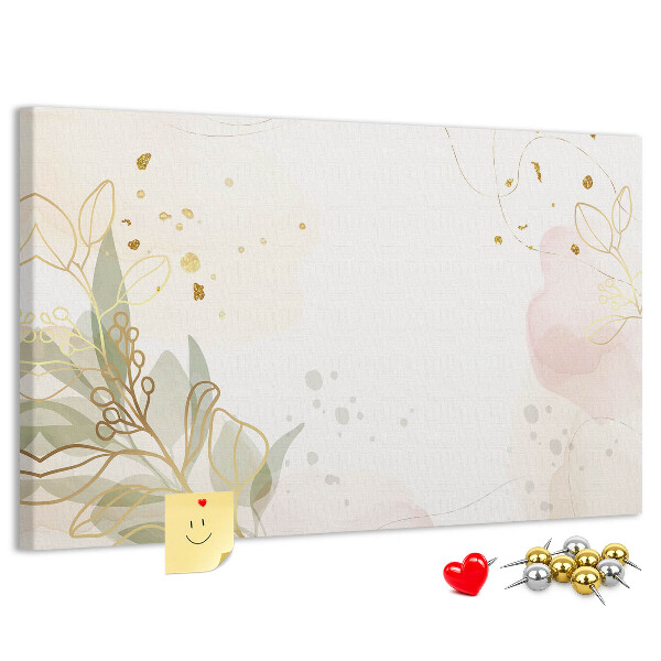 Panou de pluta Flori delicate pe un fundal pastel