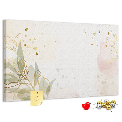 Panou de pluta Flori delicate pe un fundal pastel