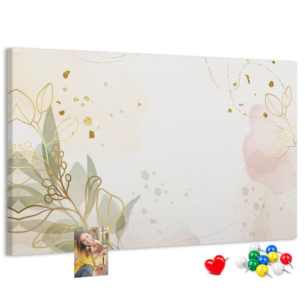 Panou de pluta Flori delicate pe un fundal pastel
