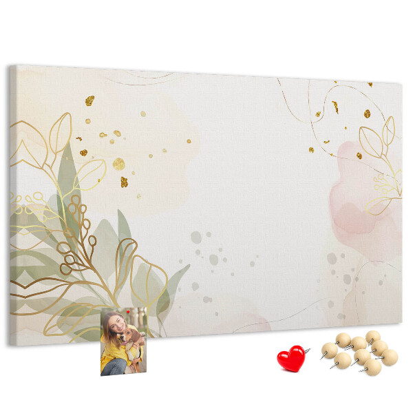Panou de pluta Flori delicate pe un fundal pastel