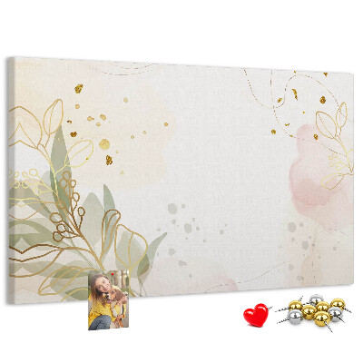 Panou de pluta Flori delicate pe un fundal pastel