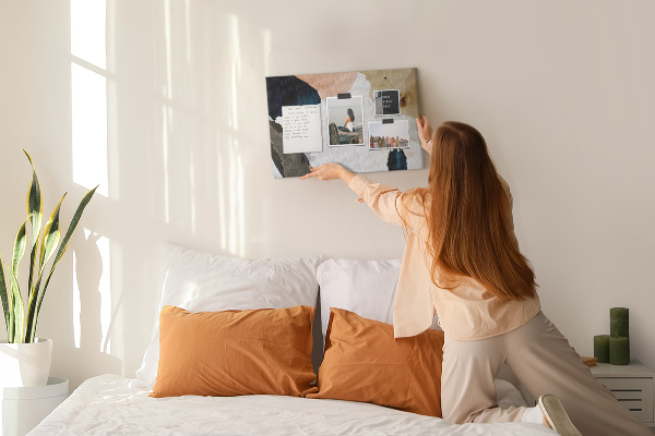 Panou din pluta Pete abstracte în culori estompate