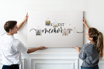 Panou de pluta Cele mai frumoase amintiri într-un stil elegant