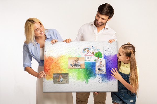 Panou din pluta Sclipiri colorate într-un curcubeu de culori.