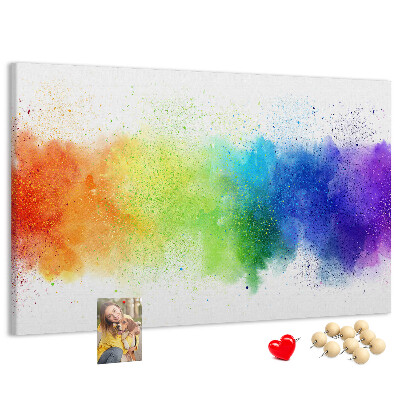 Panou din pluta Sclipiri colorate într-un curcubeu de culori.