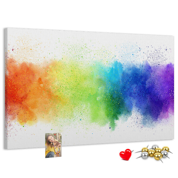 Panou din pluta Sclipiri colorate într-un curcubeu de culori.