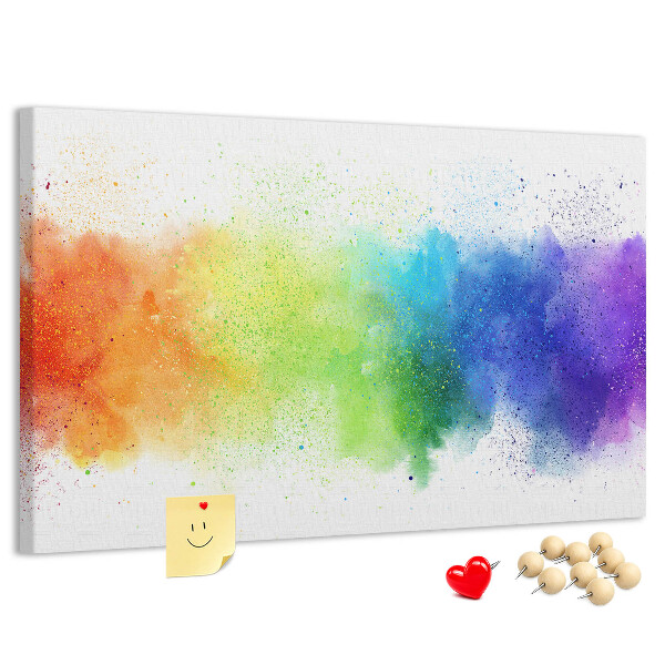 Panou din pluta Sclipiri colorate într-un curcubeu de culori.