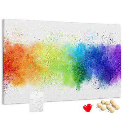 Panou din pluta Sclipiri colorate într-un curcubeu de culori.
