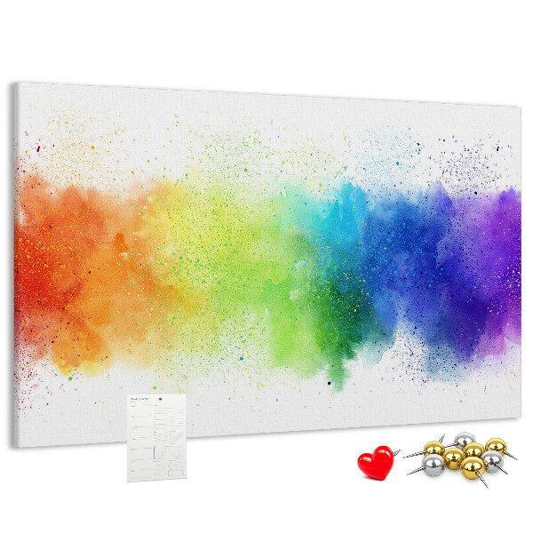 Panou din pluta Sclipiri colorate într-un curcubeu de culori.