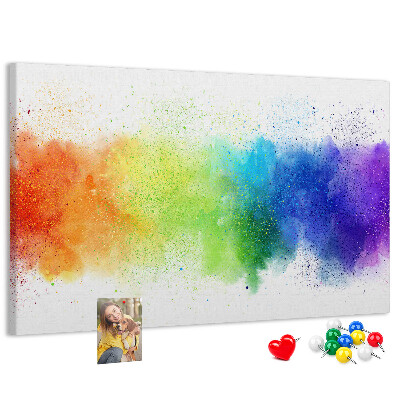 Panou din pluta Sclipiri colorate într-un curcubeu de culori.