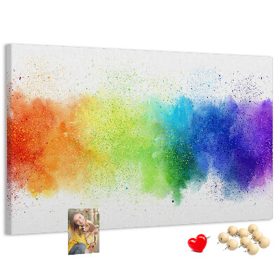 Panou din pluta Sclipiri colorate într-un curcubeu de culori.