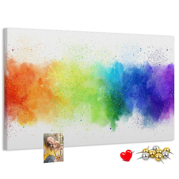 Panou din pluta Sclipiri colorate într-un curcubeu de culori.