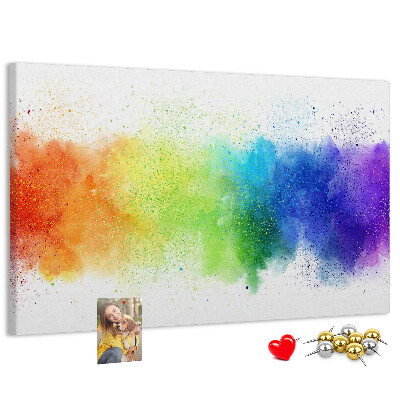 Panou din pluta Sclipiri colorate într-un curcubeu de culori.