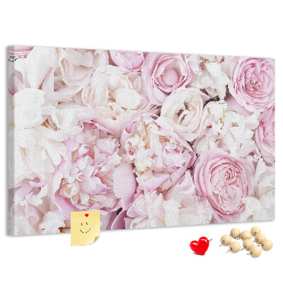 Panou din pluta Model floral în nuanțe de roz.