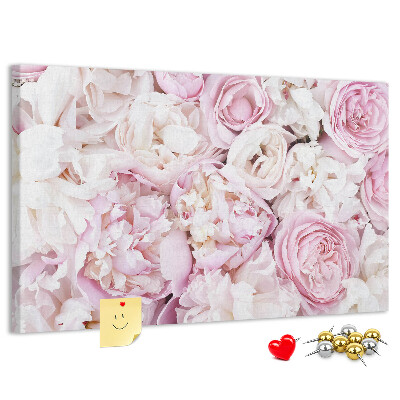 Panou din pluta Model floral în nuanțe de roz.