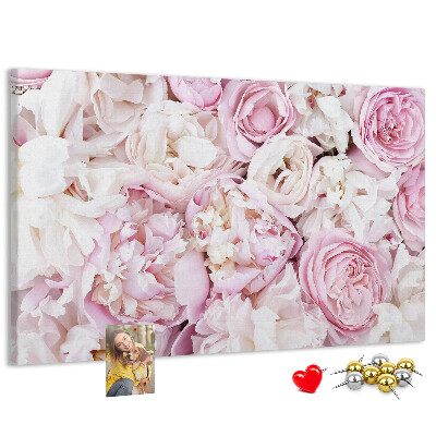 Panou din pluta Model floral în nuanțe de roz.
