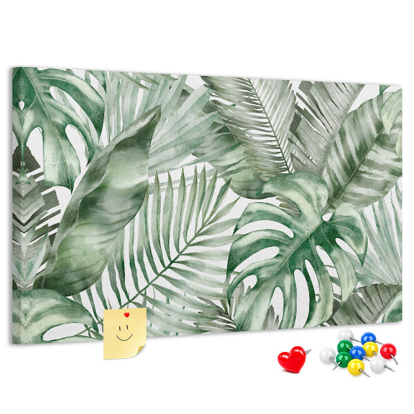 Panou din pluta Frunze tropicale în nuanțe de verde