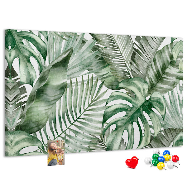 Panou din pluta Frunze tropicale în nuanțe de verde