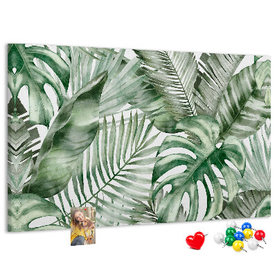 Panou din pluta Frunze tropicale în nuanțe de verde