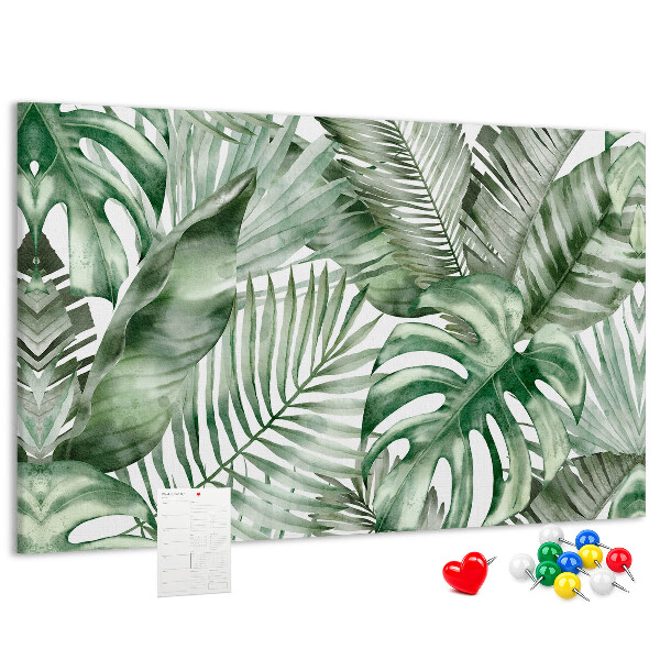 Panou din pluta Frunze tropicale în nuanțe de verde