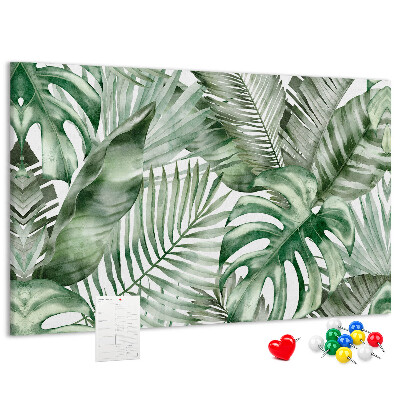 Panou din pluta Frunze tropicale în nuanțe de verde