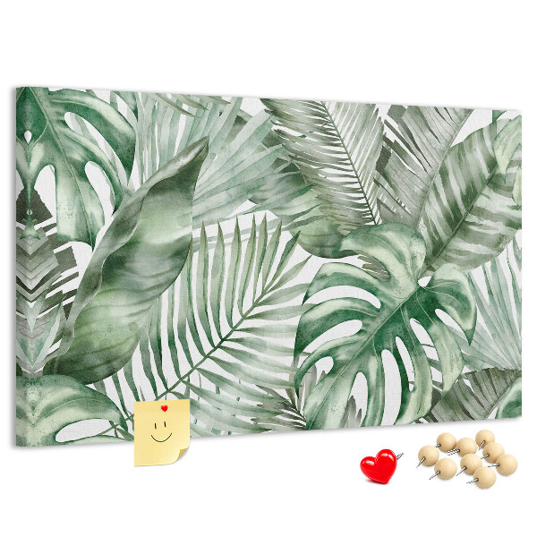 Panou din pluta Frunze tropicale în nuanțe de verde