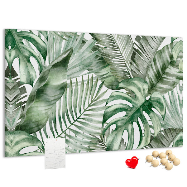 Panou din pluta Frunze tropicale în nuanțe de verde