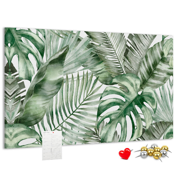 Panou din pluta Frunze tropicale în nuanțe de verde