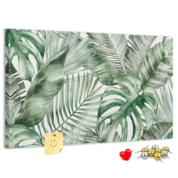Panou din pluta Frunze tropicale în nuanțe de verde