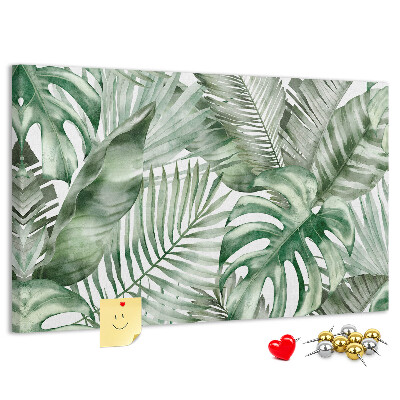 Panou din pluta Frunze tropicale în nuanțe de verde